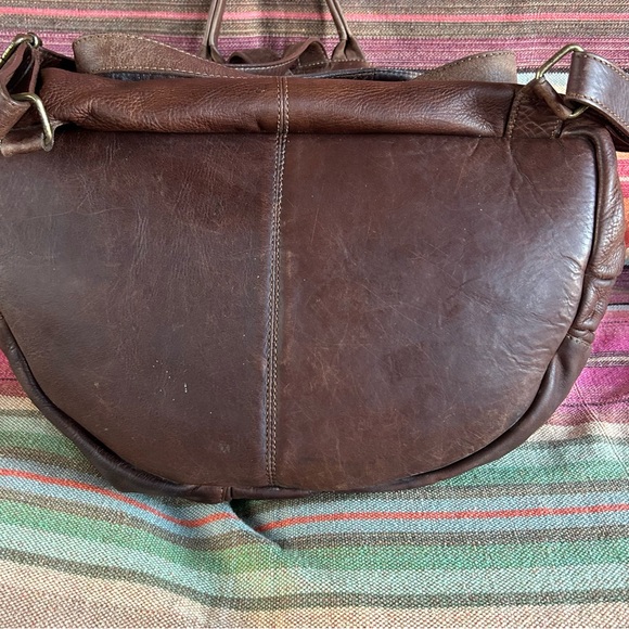 BRUNO ROSSI Brown Genuine Leather Backpack Travel Rucksack Size L - Picture 8 of 14